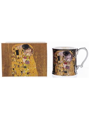 Lonček iz porcelana z dekorjem Klimt Poljub