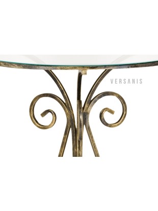 Tavolo in metallo e vetro