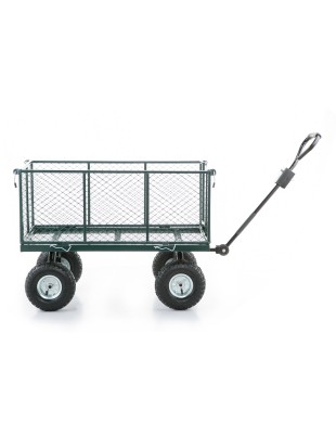 Garden trolley with mesh fence and tarpaulin 450