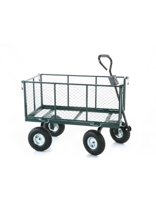 Garden trolley with mesh fence and tarpaulin 450