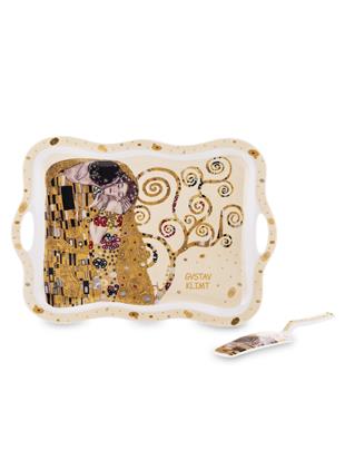 Pladenj s servirno žlico-dekor Klimt Poljub