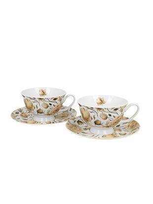 Pl Filiż. Royal Ze Spodkami English Roses Wh 2Szt.