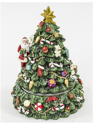 Vrtljivo božično drevo z glasbeno škatlo