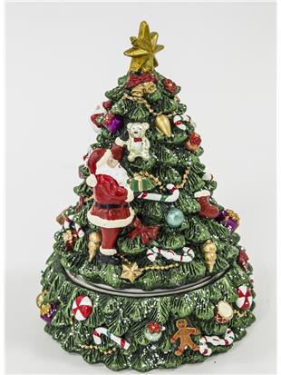 Vrtljivo božično drevo z glasbeno škatlo