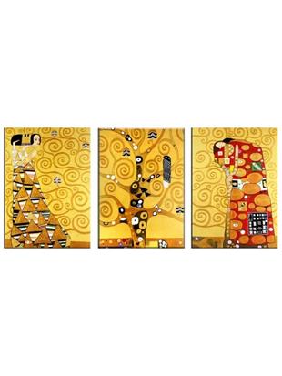 GUSTAV KLIMT-TRILOGIJA-PRIČAKOVANJE, DREVO ŽIVLJENJA, IZPOLNITEV-slika 3 kosi