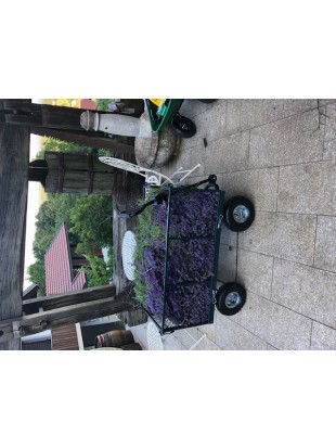 Garden trolley with mesh fence and tarpaulin 450