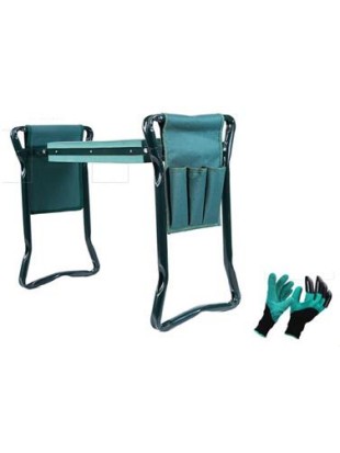 Garden bench, seat and kneeler with 2 tool bags