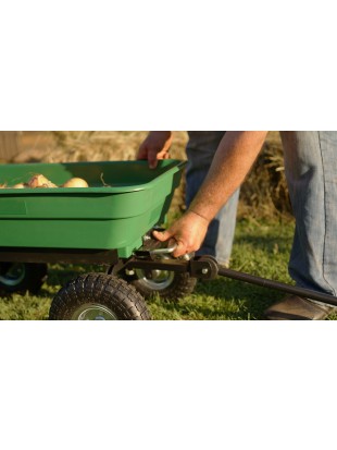 Carrello da giardino con vasca ribaltabile