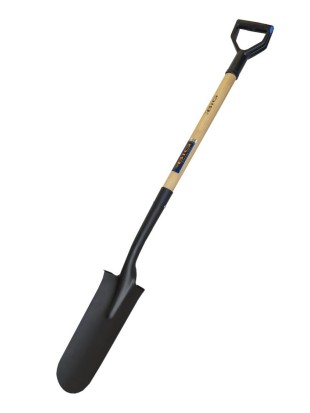 Special garden shovel for digging narrow and deep ditches