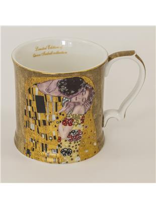 Lonček iz porcelana z dekorjem Klimt Poljub