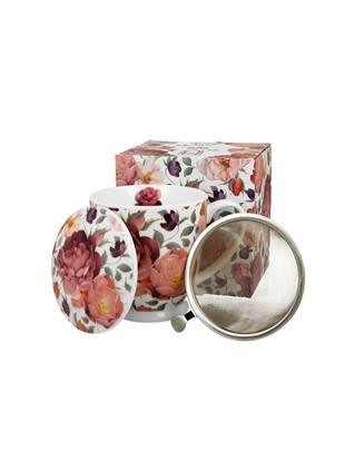 Pl Kubek Z Zaparzaczem Na Stopce Spring Roses Whit