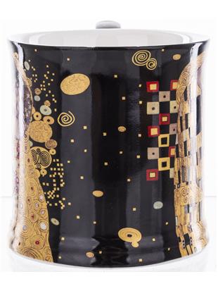 Lonček iz porcelana z dekorjem Klimt Poljub