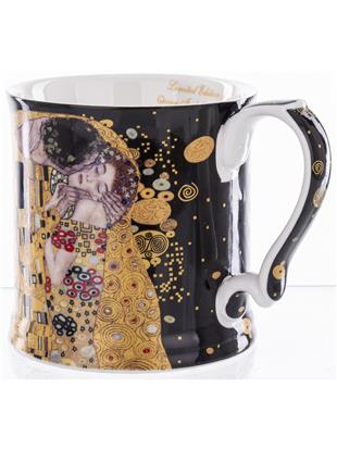Lonček iz porcelana z dekorjem Klimt Poljub