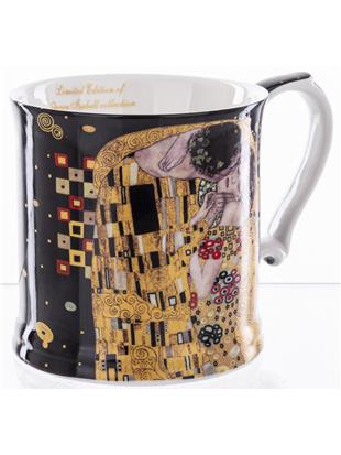 Lonček iz porcelana z dekorjem Klimt Poljub