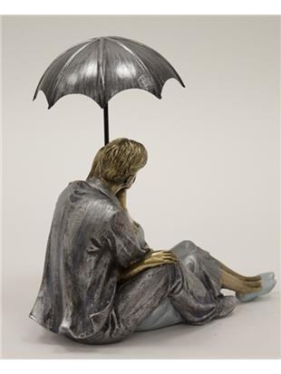Figurina par z dežnikom