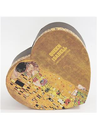 Komplet  2 lončkov z žličkama-dekor Klimt Poljub