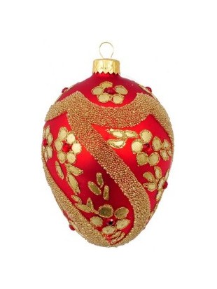 Stekleno jajce Faberge-ročno porisano