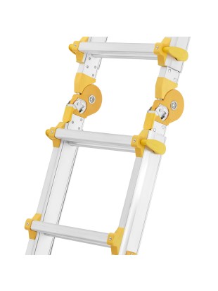 Scala multiuso in alluminio, articolata, telescopica Vario 4x5 posizionabile anche sui gradini delle scale