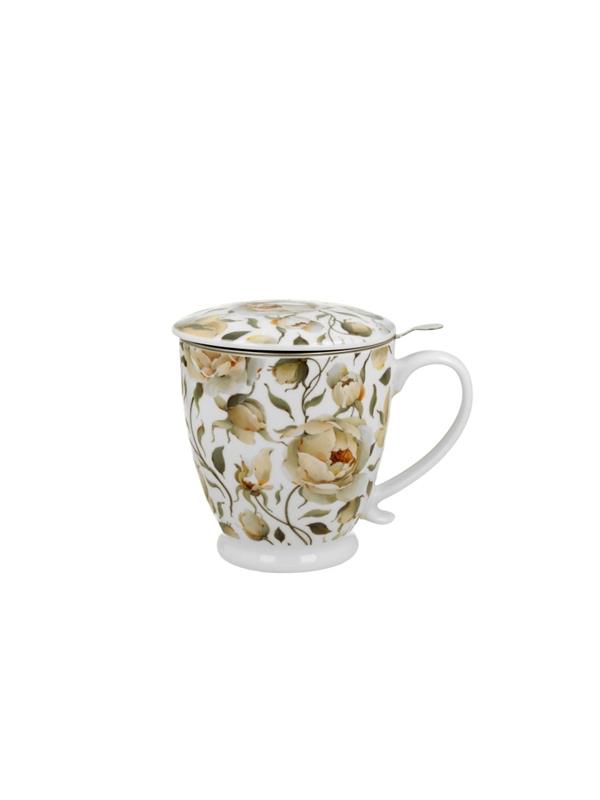 Pl Kubek Na Stopce Z Zaparzaczem English Roses Whi