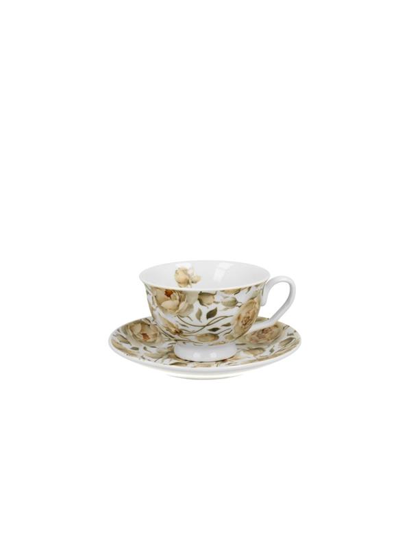 Pl Filiżanka Royal Ze Spodkiem English Roses White
