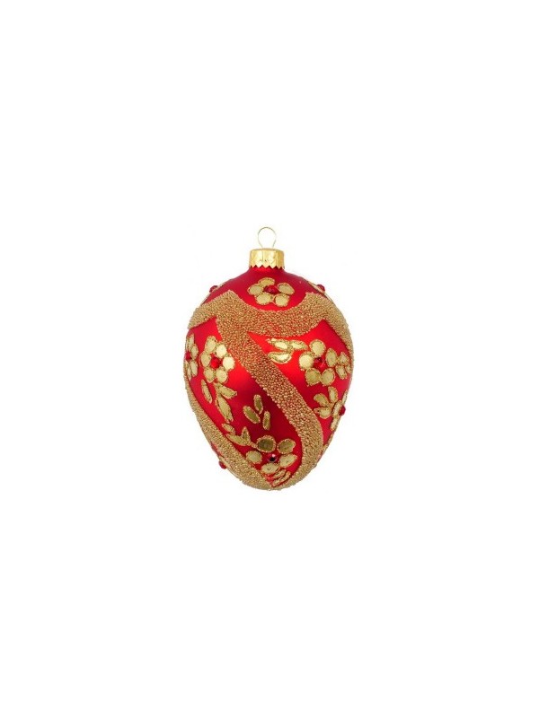 Stekleno jajce Faberge-ročno porisano